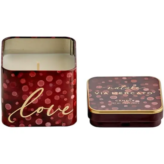 European Soaps Natale Square Jar Candle Love {1}