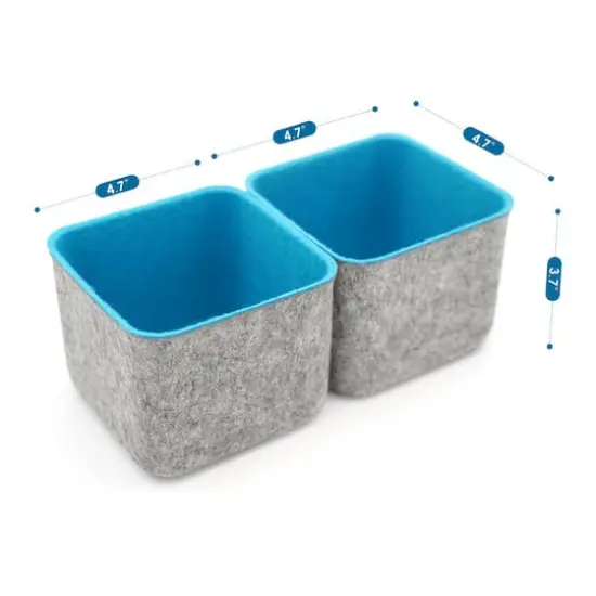 Welaxy Felt 2 Piece Storage Cubes Turquoise {6}