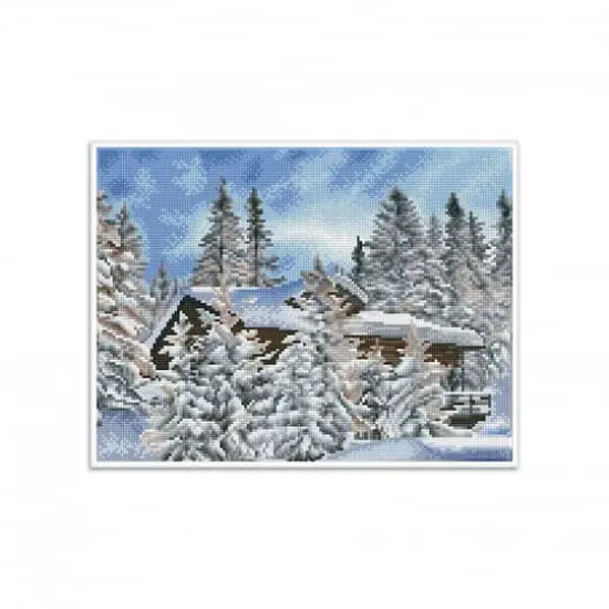 Diamond Dotz® Intermediate Alpine Retreat Pre-Framed Diamond Painting Kit {5}