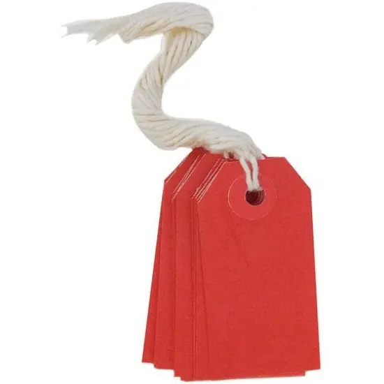 JAM Paper Tiny Gift Tags with String, 100ct. Red {3}