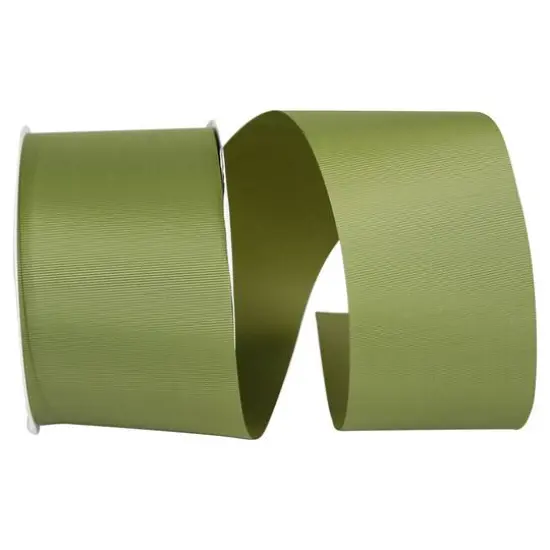 The Ribbon Roll 3" x 50yd. Grosgrain Allure Solid Ribbon Moss {1}