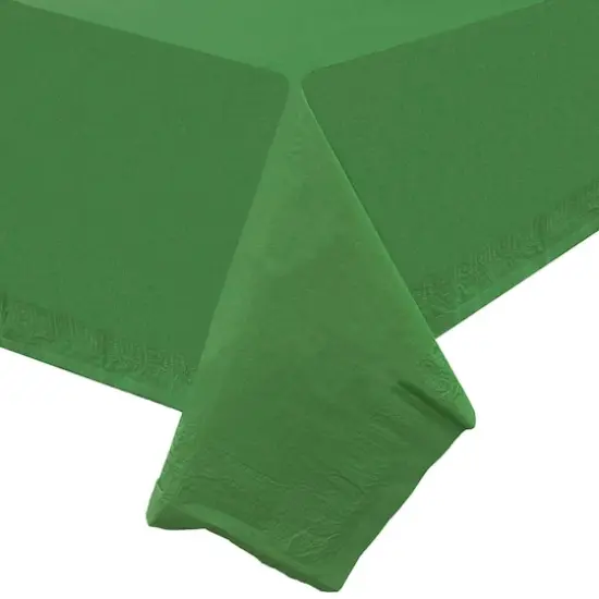 JAM Paper 108" Rectangular Plastic Lined Paper Table Cover Green {6}