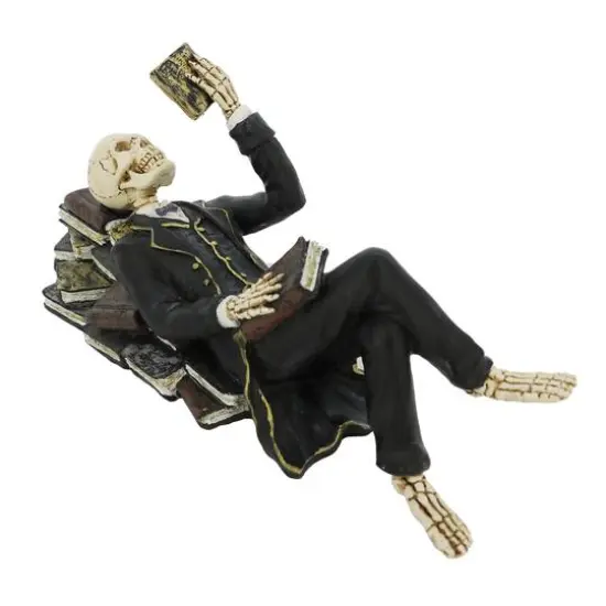 8" Lying Skeleton with Book Tabletop D&eacute;cor by Ashland&reg; {4}