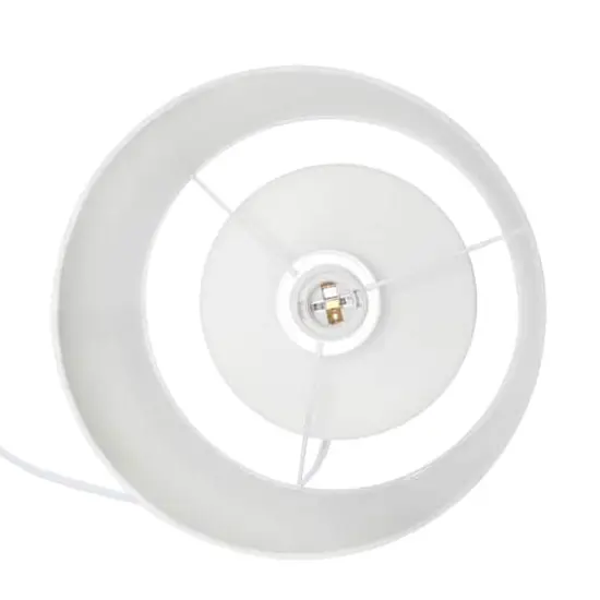 Simple Designs 18.5" Fresh Prints Table Lamp Gray Waves {10}