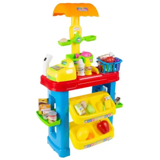 Toy Time Grocery Store Selling Stand Supermarket Playset {1}