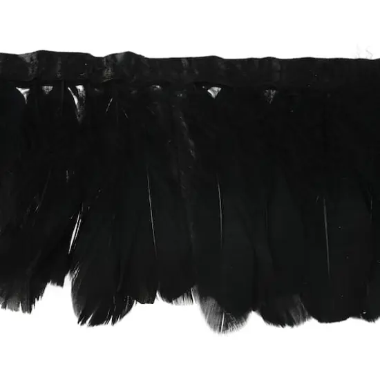 6" Natural Feather Trim by Celebrate It&reg; Black {1}