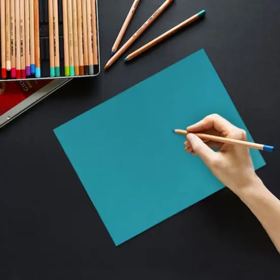 JAM Paper Recycled 8.5" x 11" 65lb. Cover Cardstock Pack, 50 Sheets Blue {4}