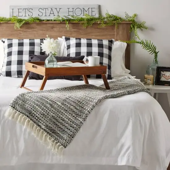 DII&reg; Gray Tone Diagonal Stripe Acrylic Throw {7}