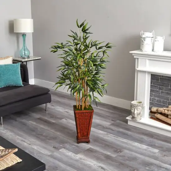 4.5ft. Bamboo Tree in Bamboo Tower Planter {6}
