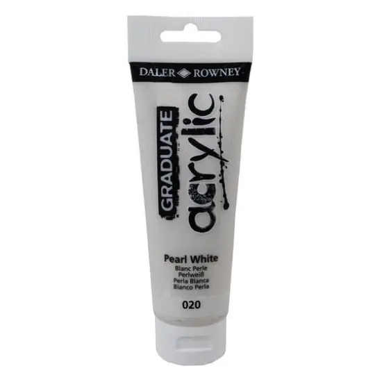 Daler-Rowney&reg; Graduate Acrylic Paint, 120mL 020 Pearl White {1}