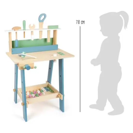 Small Foot Wooden Toys Premium Nordic Workbench Playset {8}