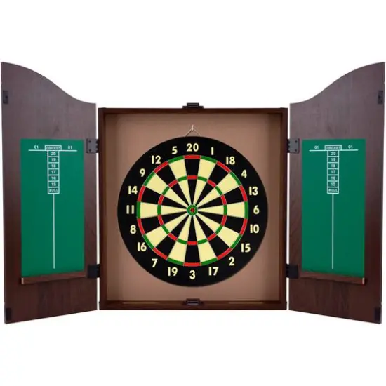 Toy Time King's Head Value Dartboard Cabinet Set {3}