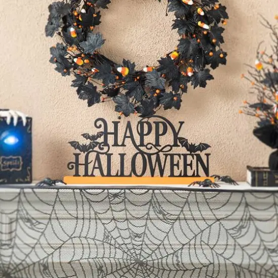Glitzhome&reg; 18" Happy Halloween Wood and Metal Table D&eacute;cor {4}