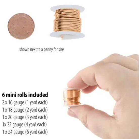 The Beadsmith&reg; Wire&trade; Elements Lacquered Tarnish-Resistant Wire Set Copper {5}