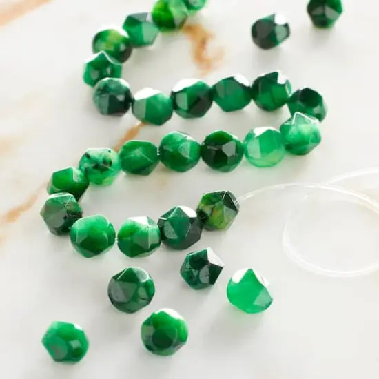Green Dyed Faceted Tiger's Eye Beads, 6mm by Bead Landing™ {3}