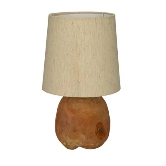 Hello Honey&reg; 16" Natural Terra Cotta Table Lamp with Cotton Shade {1}