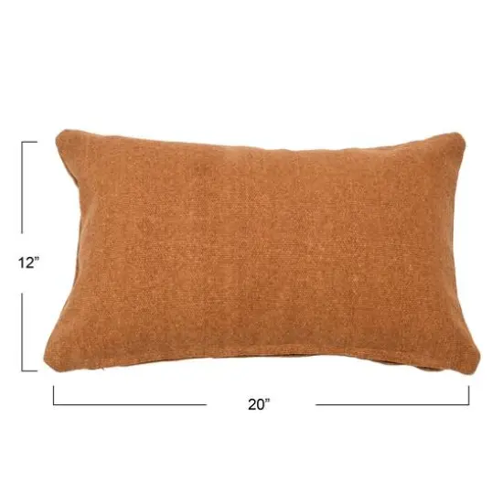 Hello Honey&reg; 20'' x 12" Woven Canvas Lumbar Pillow Cover Orange {5}
