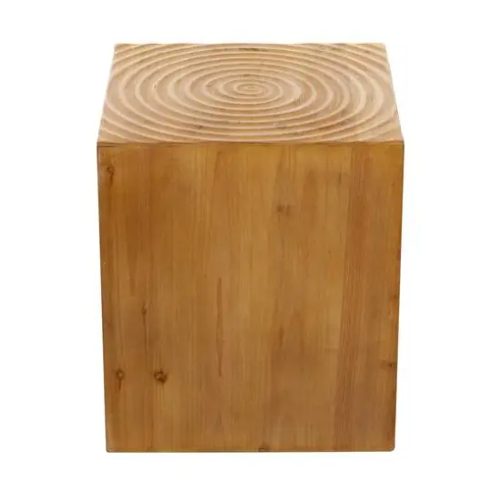 18" Brown Rustic Wood Accent Table {3}