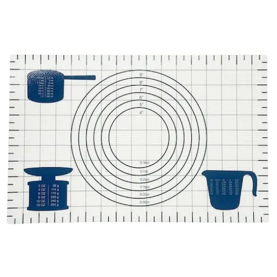 17" Blue Silicone Baking Mat by Makery&trade; {1}