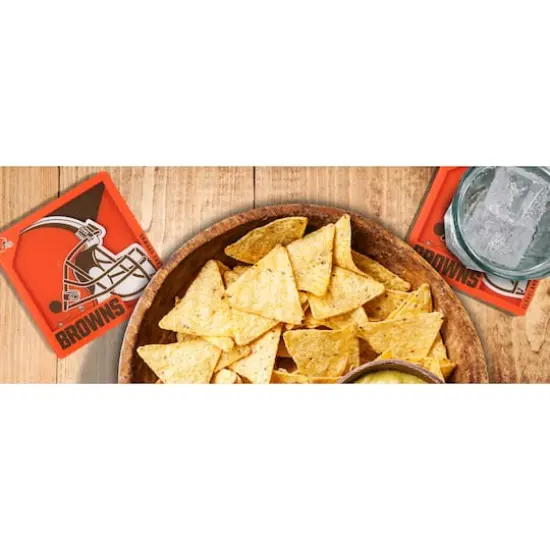 NFL 3D Logo Series Coaster Set Cleveland Browns {4}