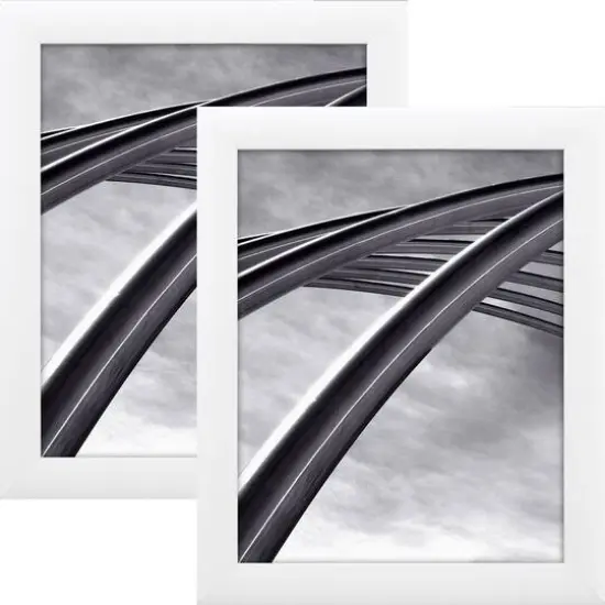 2 Pack Craig Frames Contemporary White Satin Picture Frame {4}