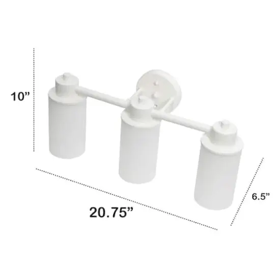 Lalia Home Essentix 3-Light White Shade Vanity {4}