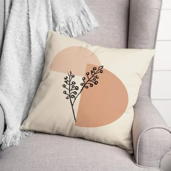 Geometric Floral 18" x 18" Throw Pillow {3}