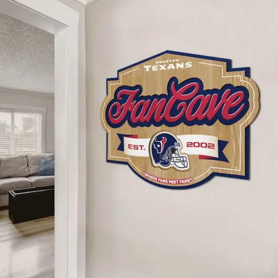 NFL Fan Cave Sign Houston Texans {4}