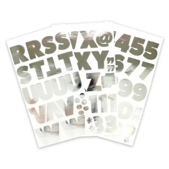 Silver Foil Bold Vinyl Alphabet Sticker Sheets by Recollections&trade; {4}