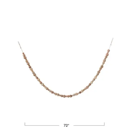 Hello Honey&reg; 6ft. Natural Mango Wood Bead Garland {4}