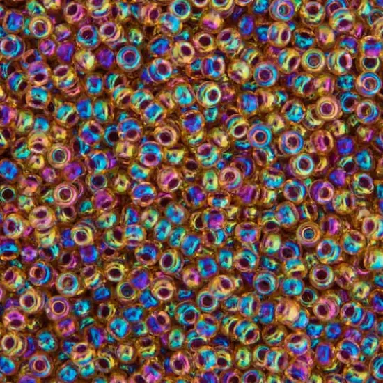 Miyuki&reg; 11/0 Glass Seed Beads, 22g Purple Rainbow Opaque Iris AB {1}