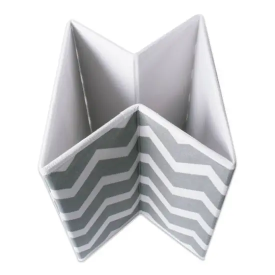 DII&reg; 11" Nonwoven Polyester Chevron Storage Cubes, 2ct. Gray {6}