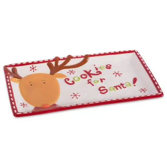 DII&reg; Ceramic Reindeer Plate {3}