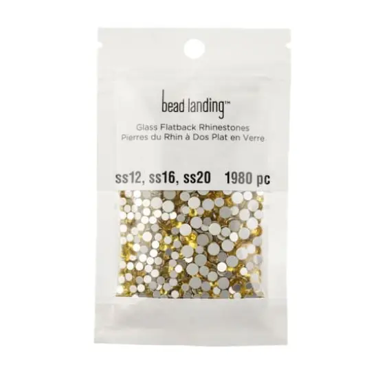 Combo Glass Flatback Rhinestones by Bead Landing&trade; Yellow {4}