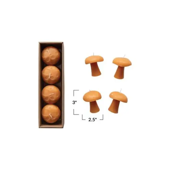 Hello Honey&reg; Unscented Mushroom-Shaped Votive Candles, 4ct. Orange {4}