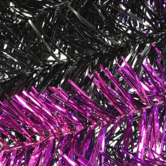 7.5ft. Unlit Purple & Black Pop-Up Artificial Halloween Tree {4}