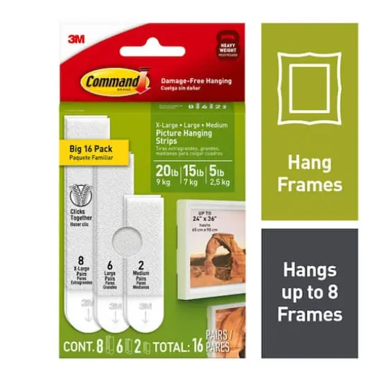 3M Command&trade; White Picture Hanging Strip Mixed Pack {5}