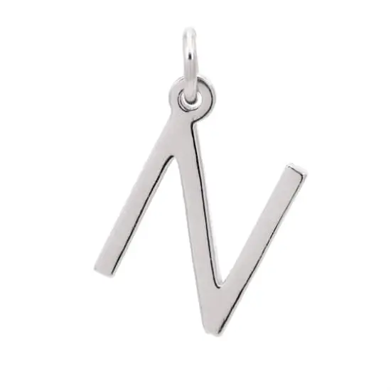 Sterling Silver Alphabet Charm by Bead Landing&trade; N {1}