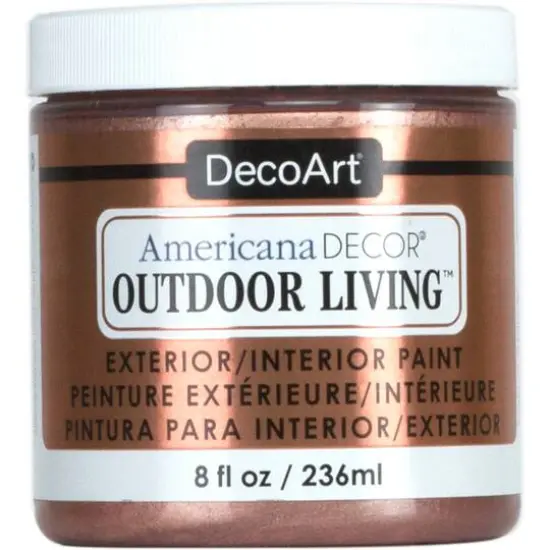 DecoArt&reg; Americana D&eacute;cor&reg; Outdoor Living Paint, 8oz. Rose Gold {1}