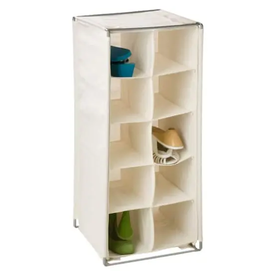 Honey Can Do Canvas 10-Pair Shoe Rack Cubby {3}
