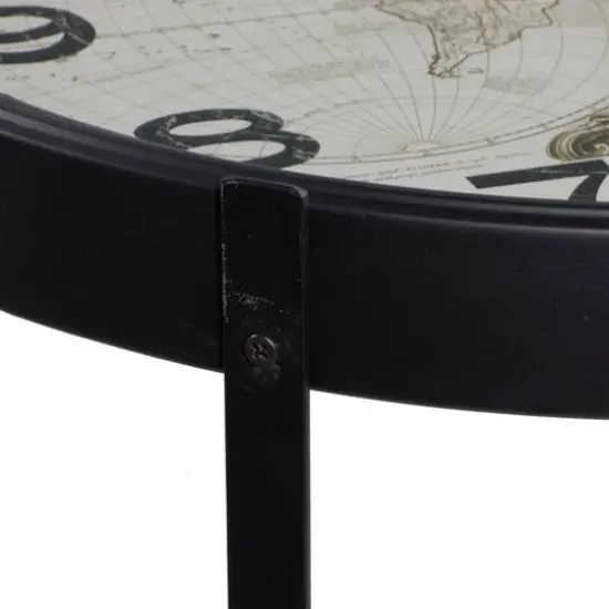24" Black Iron Farmhouse Accent Table {7}