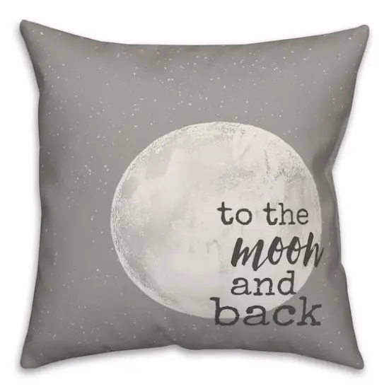 I Love You to the Moon and Back Reversible Throw Pillow {3}