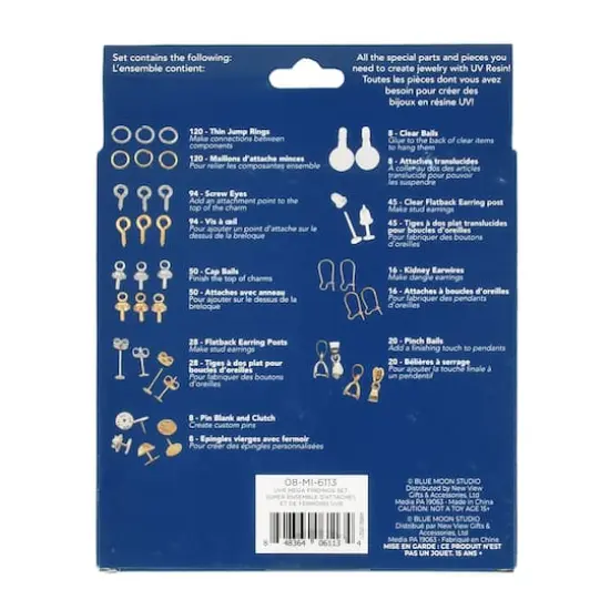 Blue Moon Studio&trade; UV Resin Craft Mega Findings Set {5}