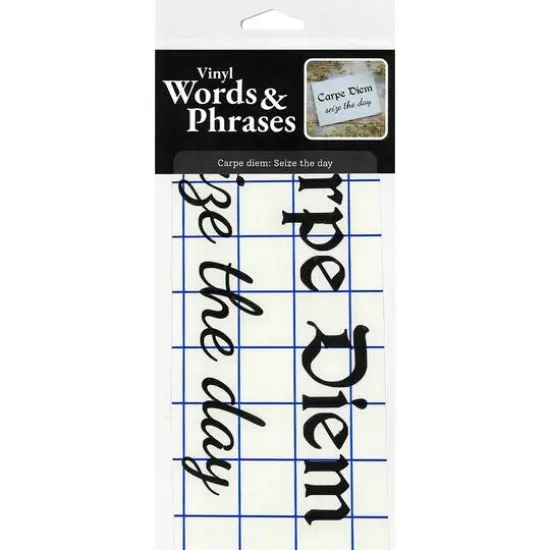 Leisure Arts&reg; Vinyl Carpe Diem Seize The Day Black Wall Decal {5}