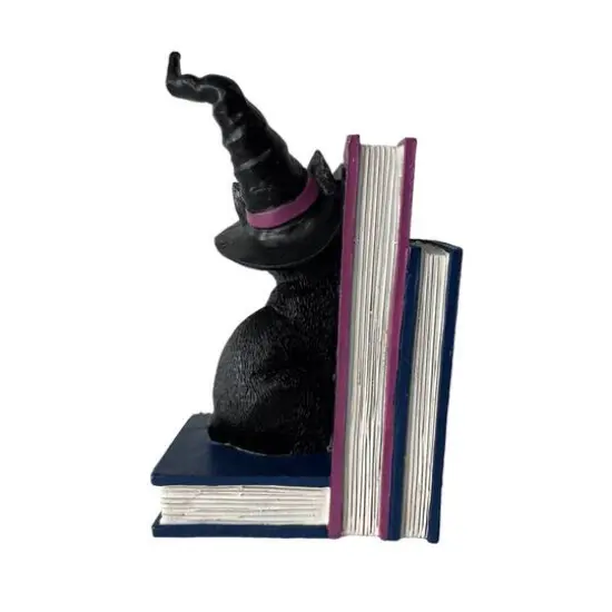 7.75" Witch Cat with Spell Books Tabletop D&eacute;cor by Ashland&reg; {3}