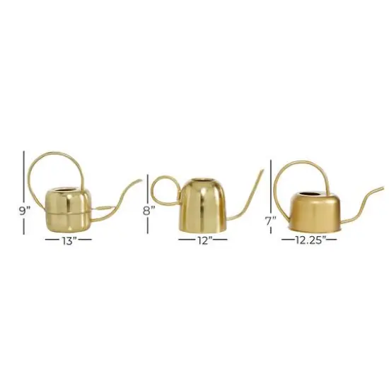 Gold Metal Glam Watering Can Set {9}