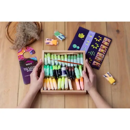 OKTO DIY Wood & Craft Energy Succulents Clay Kit {10}