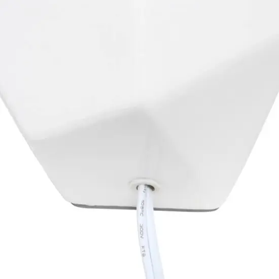 Simple Designs Round Prism Mini Table Lamp White {9}