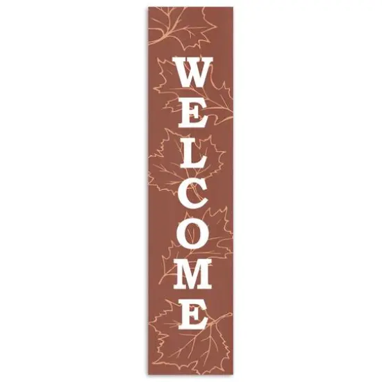 Weclome Warm Leaves 10.5" x 47" Porch Leaner {1}