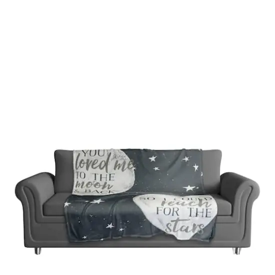 To the Moon and Back Mom Coral Fleece Blanket {4}